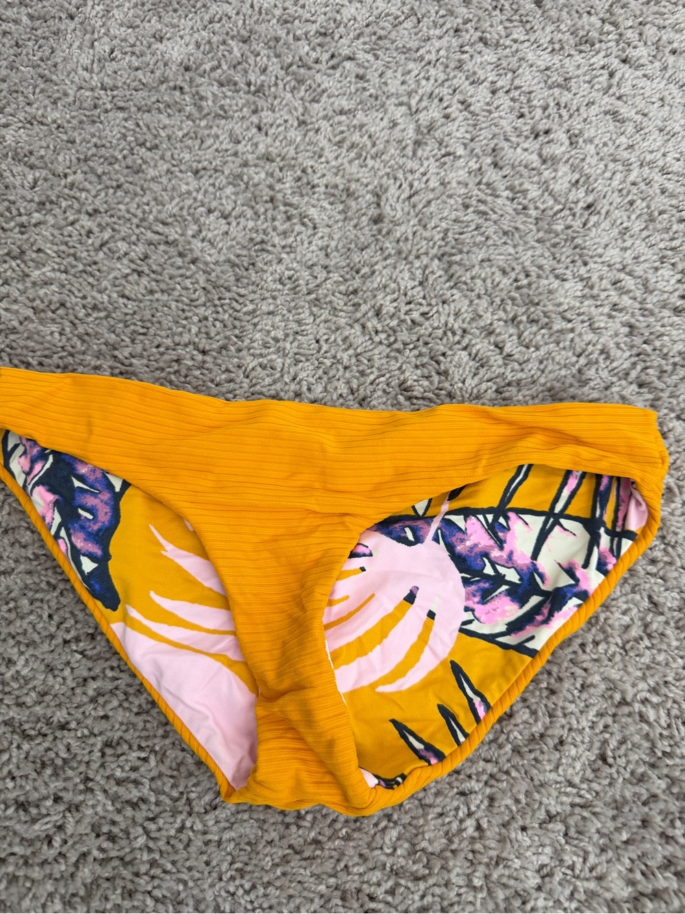 Maaji Yellow Floral Reversible Bikini Bottom